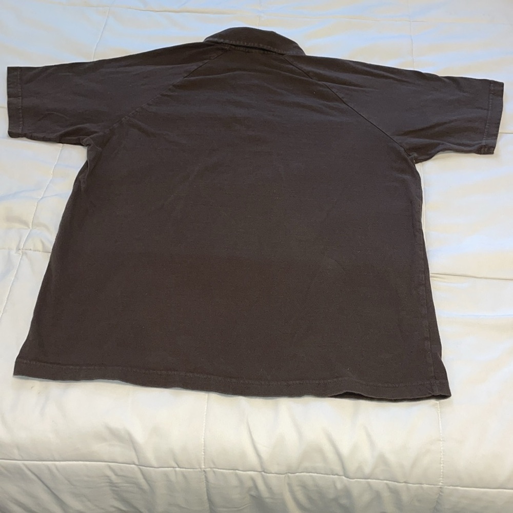 Old Navy 100% cotton polo in brown with stripes. Men's L. Like new condition. - Picture 6 of 7